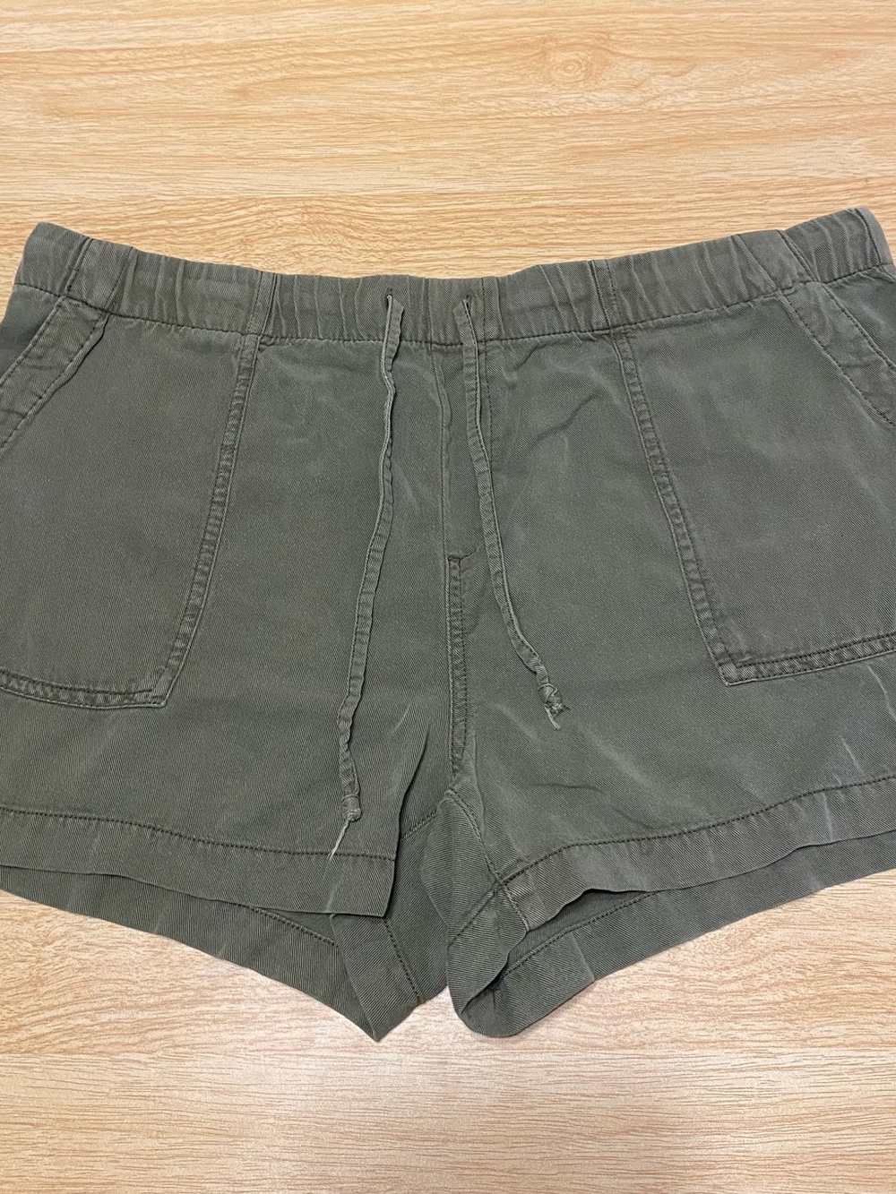 GAP Olive High-Rise Drawstring Utility Shorts